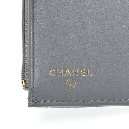 Chanel Caviar Quilted Compact Flap Wallet Grey 6 of 9