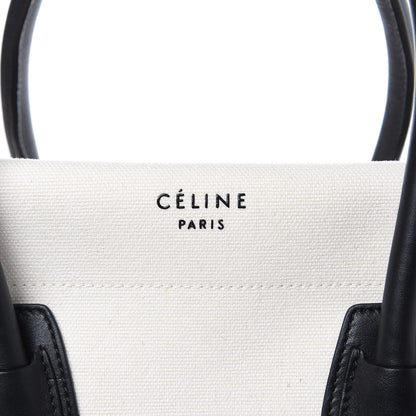 Celine Washed Canvas Medium Phantom Luggage White 12 of 14
