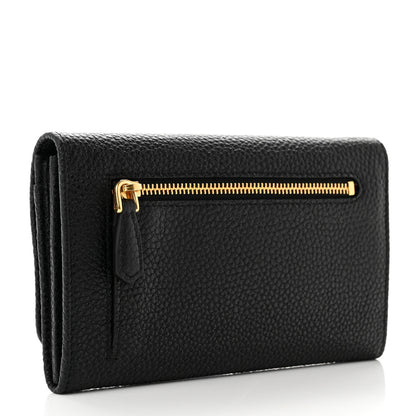 Prada Vitello Grain Wristlet Wallet Black 3 of 7