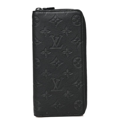Louis Vuitton Calfskin Monogram Shadow Vertical Zippy Wallet Black 1 of 6