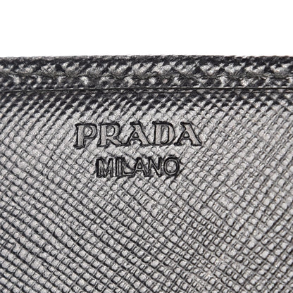 Prada Saffiano Continental Flap Wallet Black 10 of 12