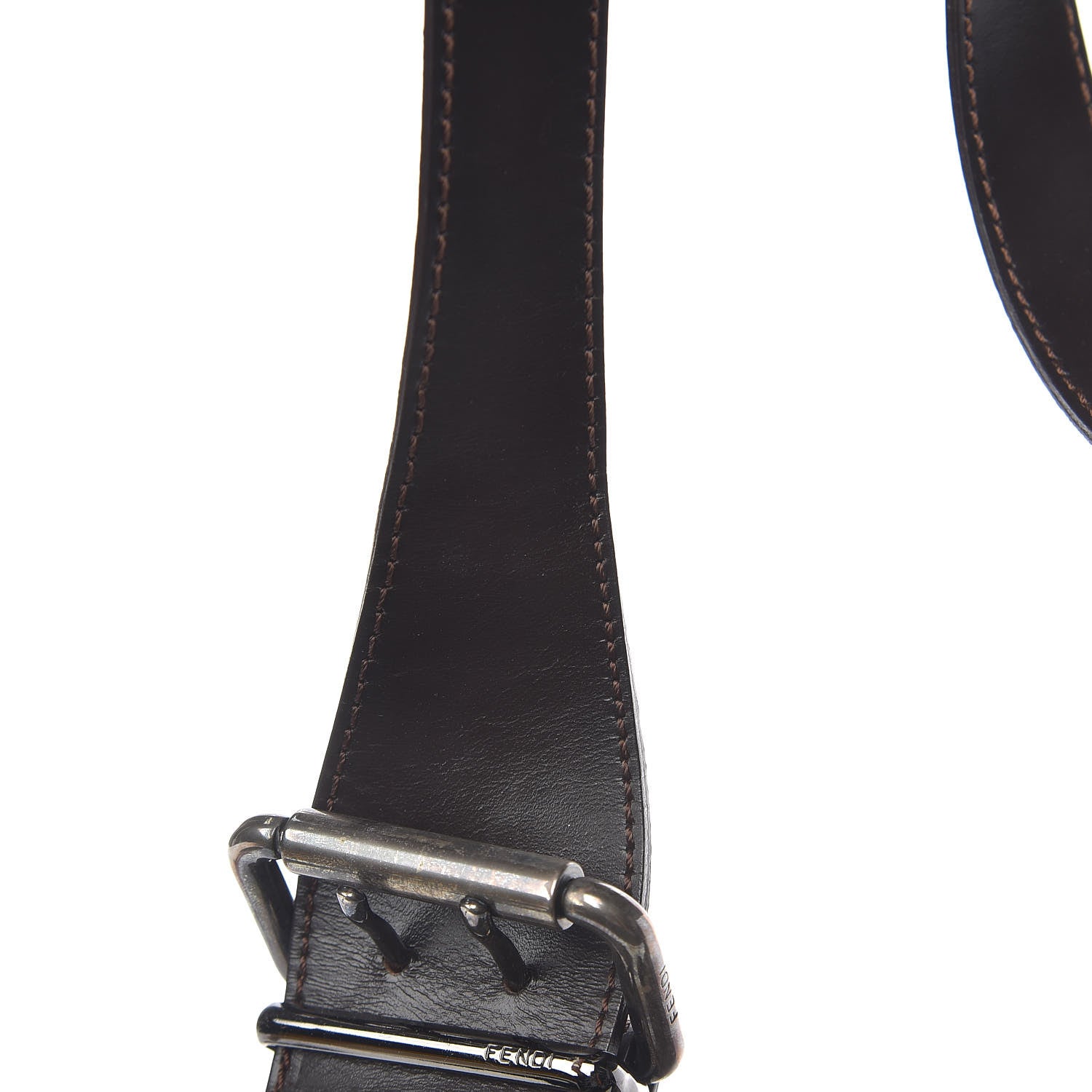 Fendi Zucca Buckle Shoulder Bag Tobacco 9 of 12