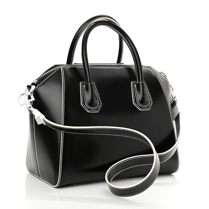 Givenchy Calfskin Contrast Topstitch Small Antigona Black White 3 of 11