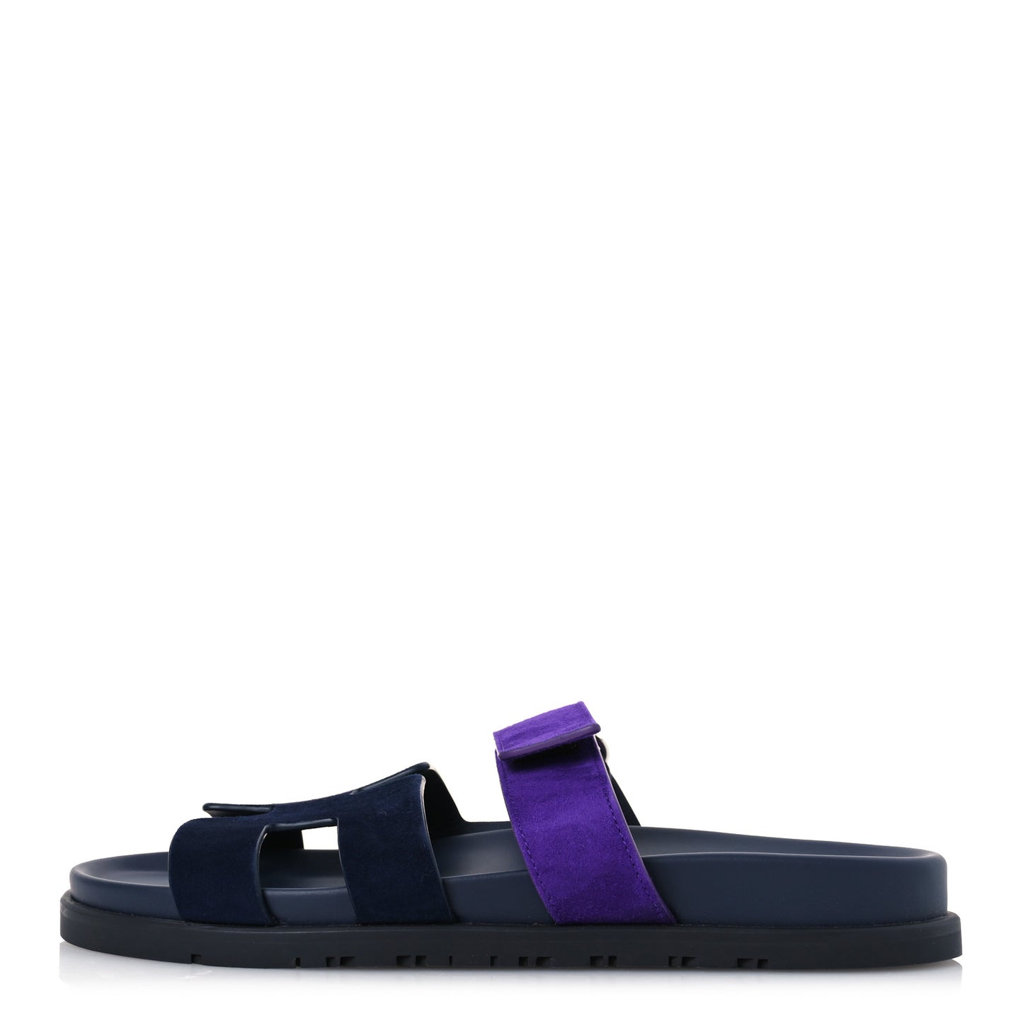 Suede Goatskin Womens Chypre Sandals 39 Marine Violet Majorette