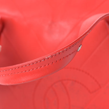 Chanel Calfskin CC Chevron All Day Long Tote Red 25 of 25