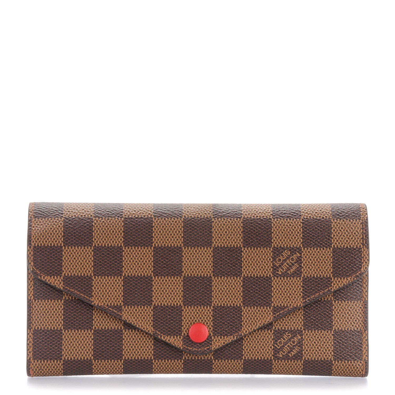Louis Vuitton Damier Ebene Josephine Wallet Red 1 of 7