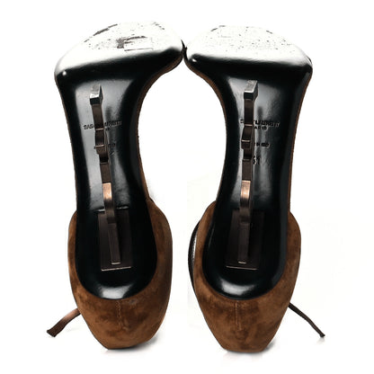 Saint Laurent Suede Calfskin Opyum 110 Sandals 41 Cachemere Gold 6 of 10