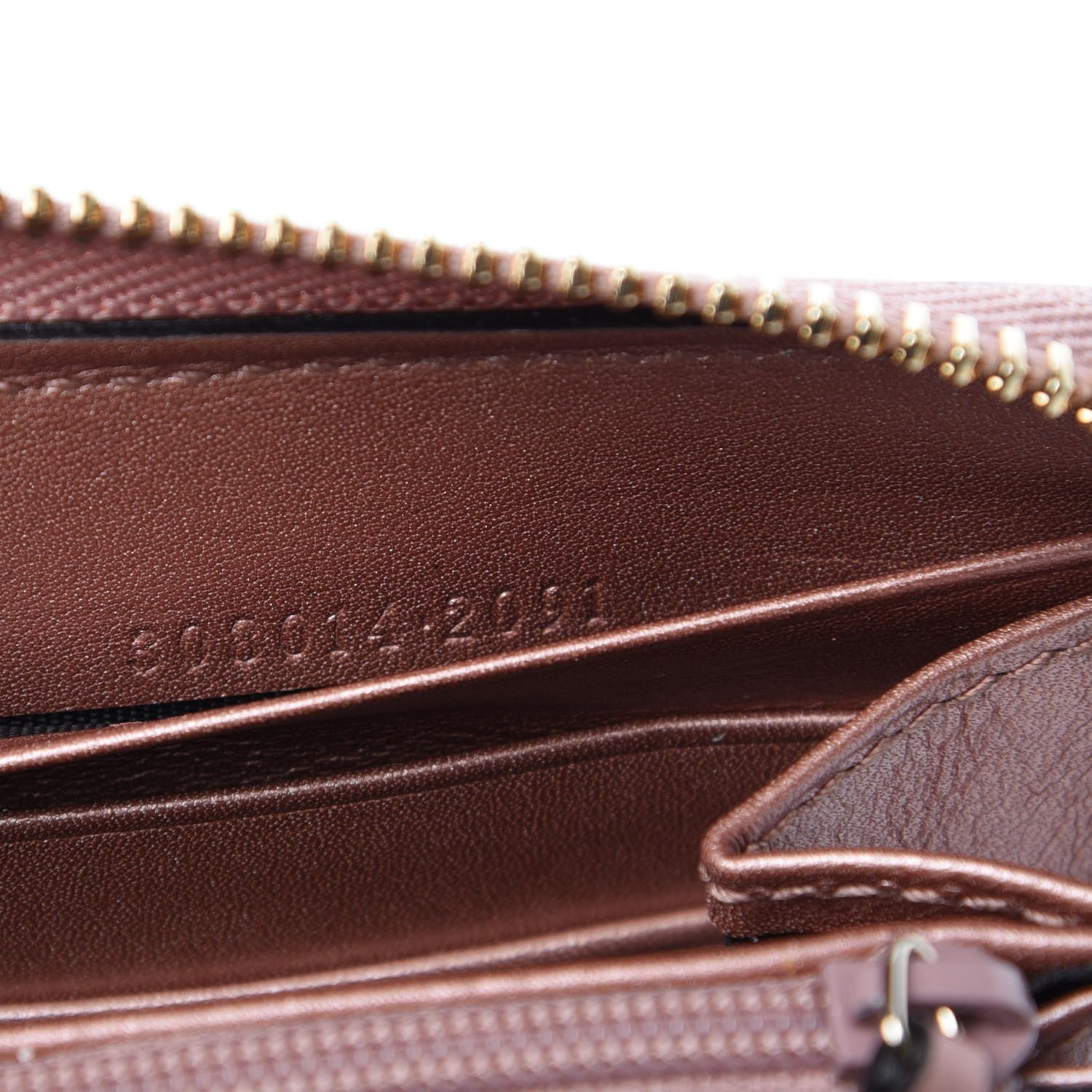 Gucci Shine Microguccissima Emily Zip Around Wallet Dark Cipria 7 of 8