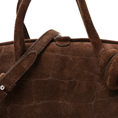 Jacquemus Suede Crocodile Embossed Le Petit Turismo Dark Brown 7 of 9