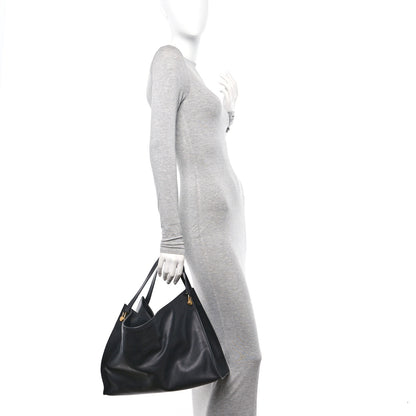 The Row Polished Saddle Calfskin Alexia Bag Black 2 of 12