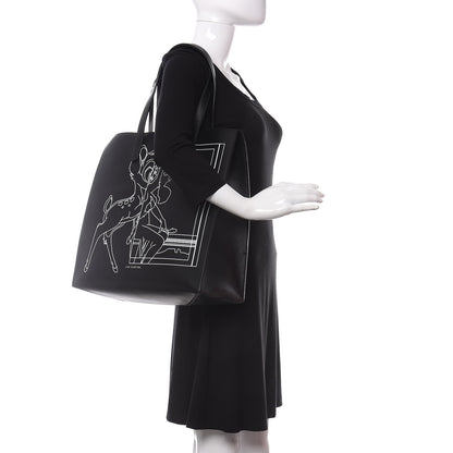 Givenchy Calfskin Bambi Print Medium Stargate Shopper Tote Black 2 of 9