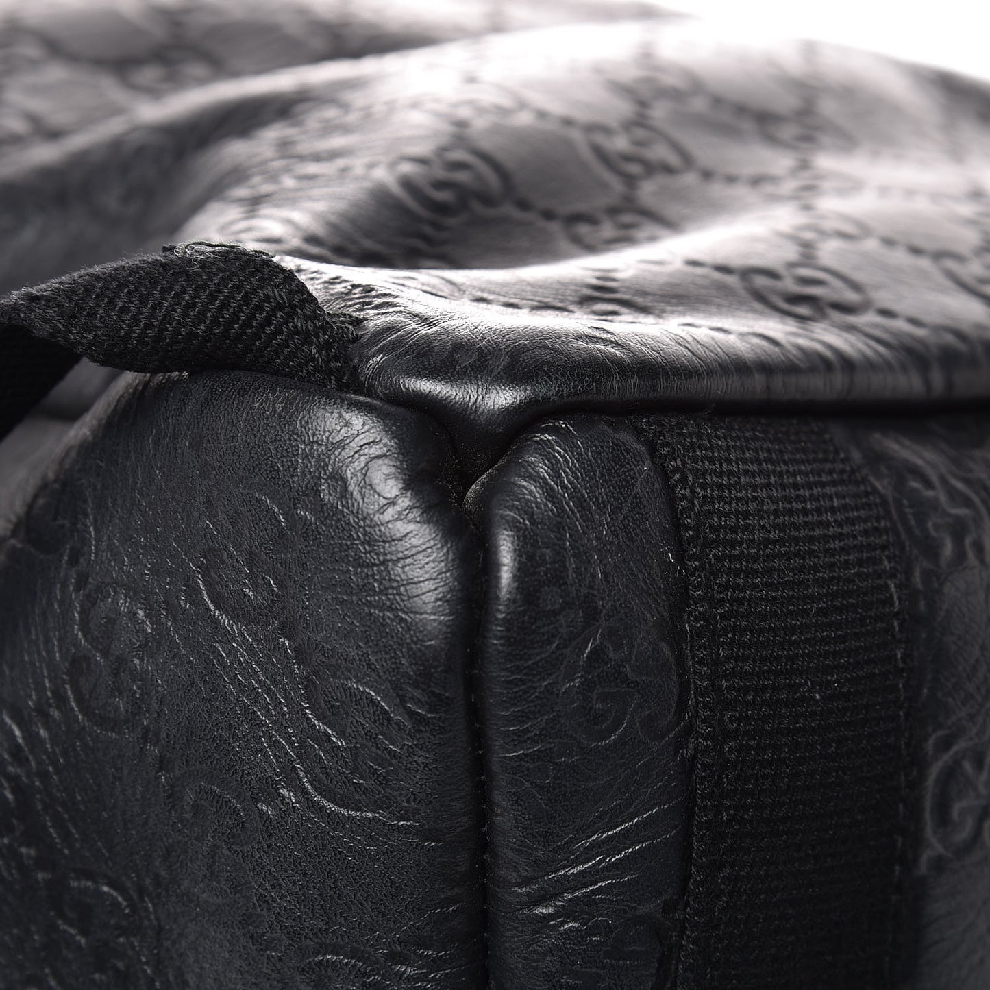 Guccissima Single Buckle Backpack Black