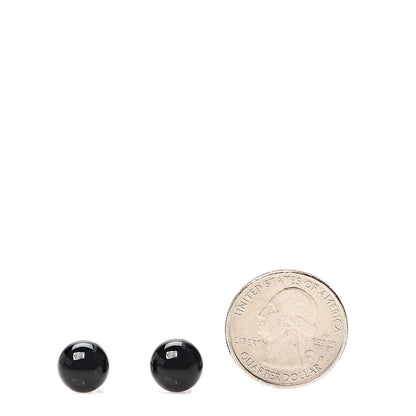 Tiffany Sterling Silver Black Onyx 10mm Ziegfeld Earrings 2 of 6