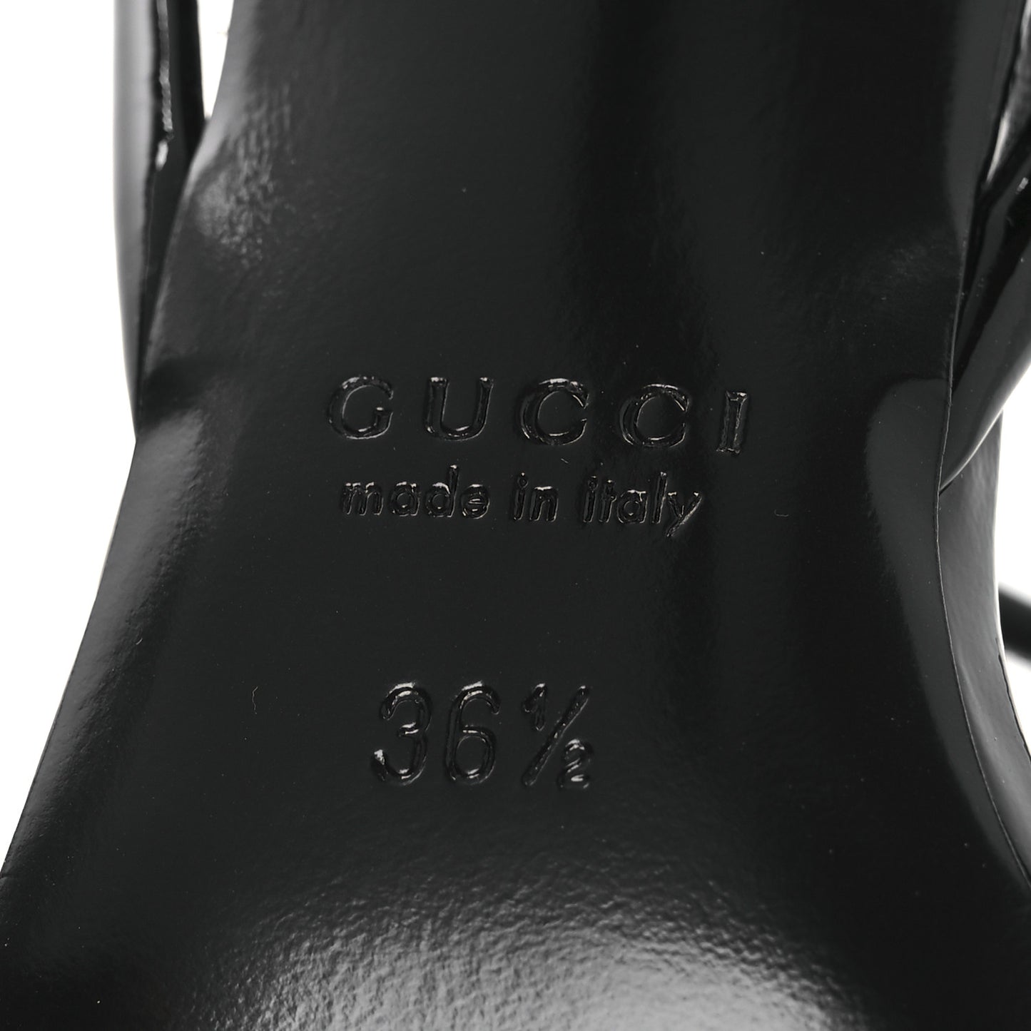 Patent Lambskin Walma 105 Sandals 36.5 Black