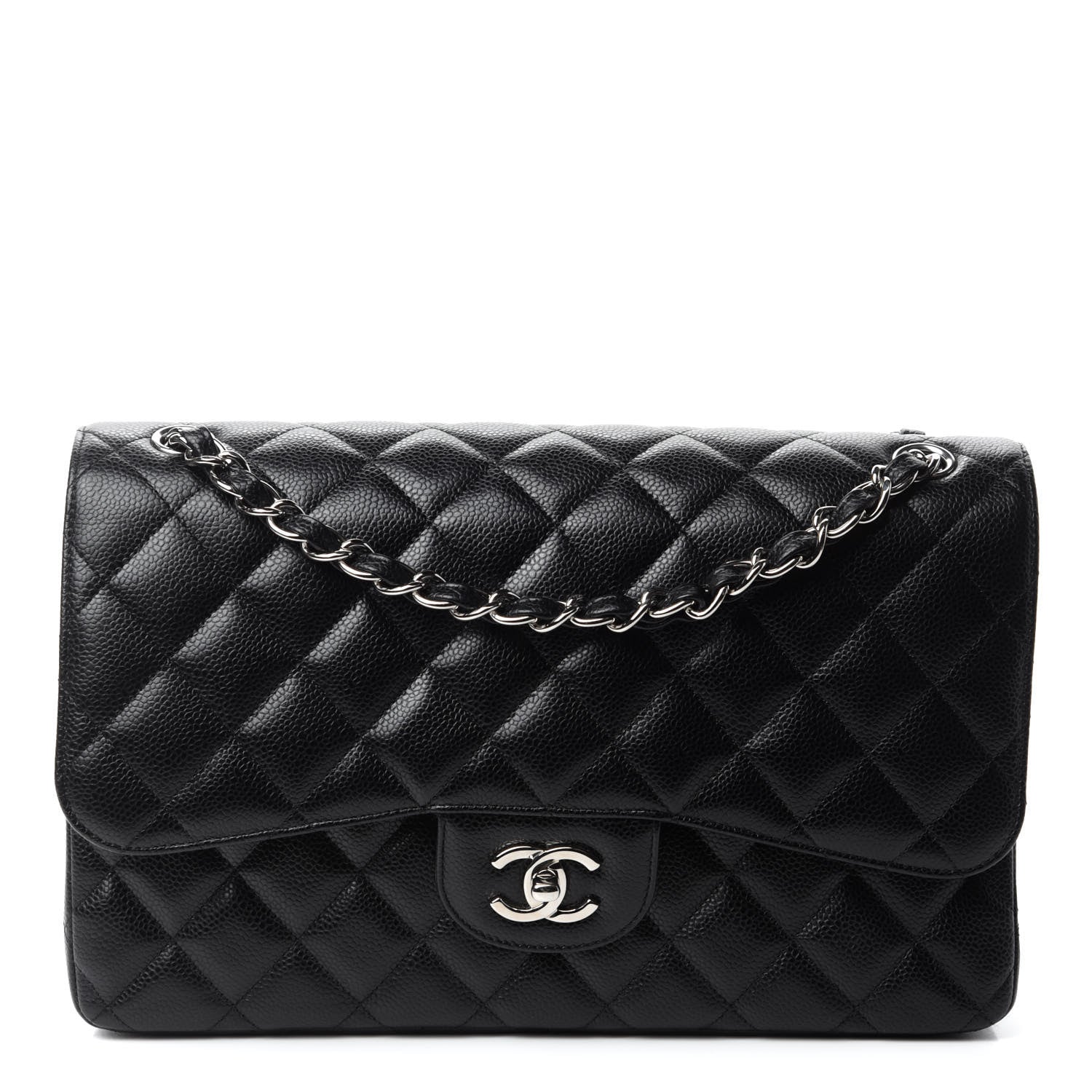 Chanel Caviar Quilted Jumbo Double Flap Black 1 of 12