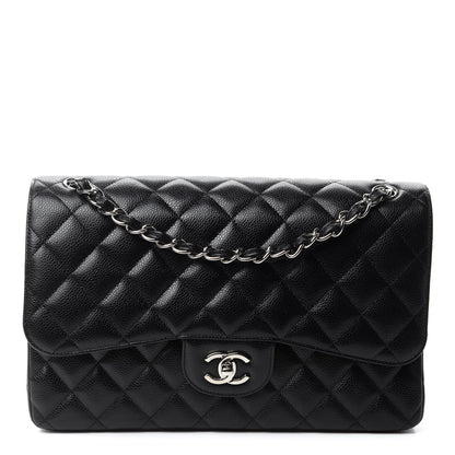 Chanel Caviar Quilted Jumbo Double Flap Black 1 of 12