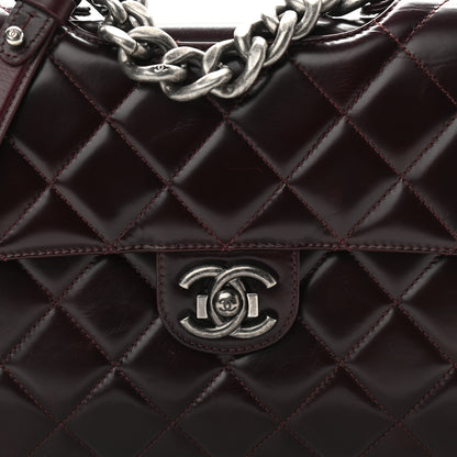 Chanel Calfskin Quilted Large Perfect Edge Flap Burgundy 7 of 12