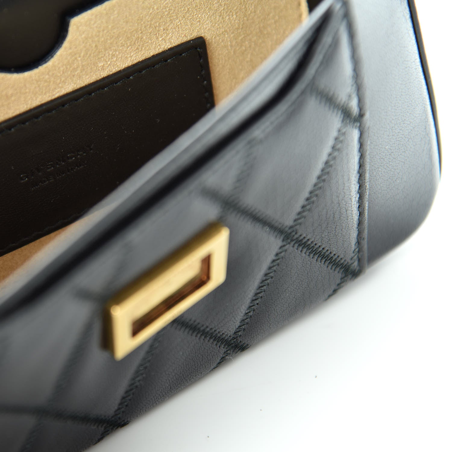 Givenchy Goatskin Quilted GV3 Mini Pocket Convertible Bag Black 8 of 10