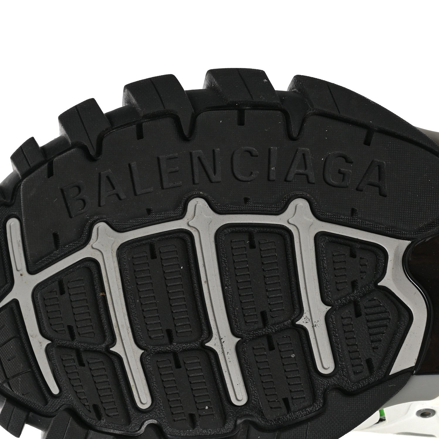 Balenciaga Mesh Nylon Mens Track Sneakers 44 Grey Fluo Green White Black 6 of 9
