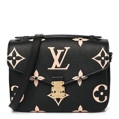 Louis Vuitton Empreinte Monogram Giant Pochette Metis Black Beige 1 of 9