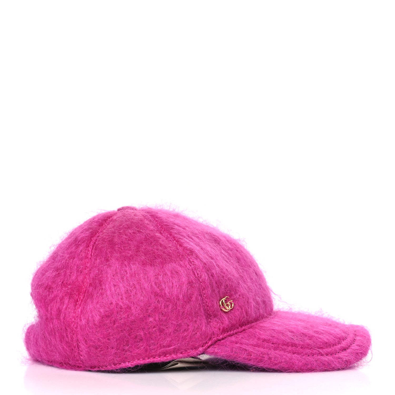 Gucci Mohair GG Lauren Baseball Hat M Fuxia 4 of 8