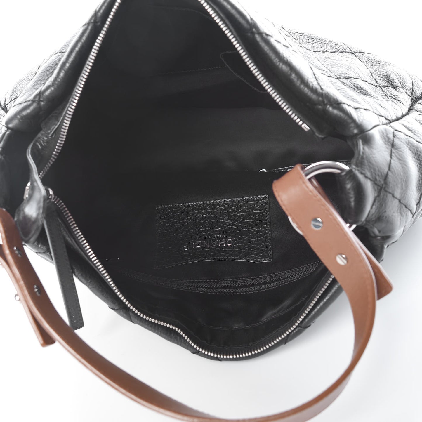 Glazed Calfskin On The Road Hobo Black