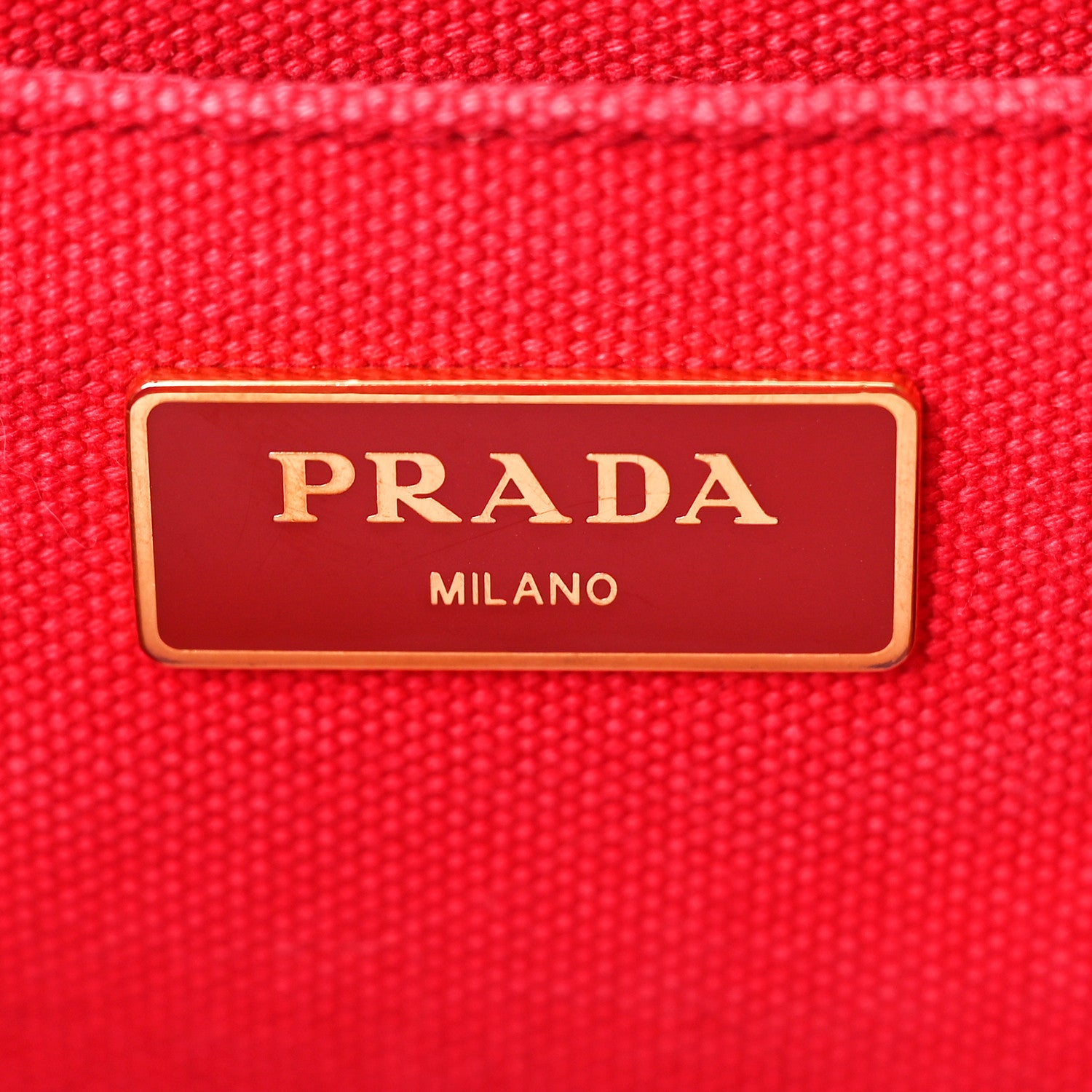 Prada Canapa Small Logo Tote Rosso 6 of 12
