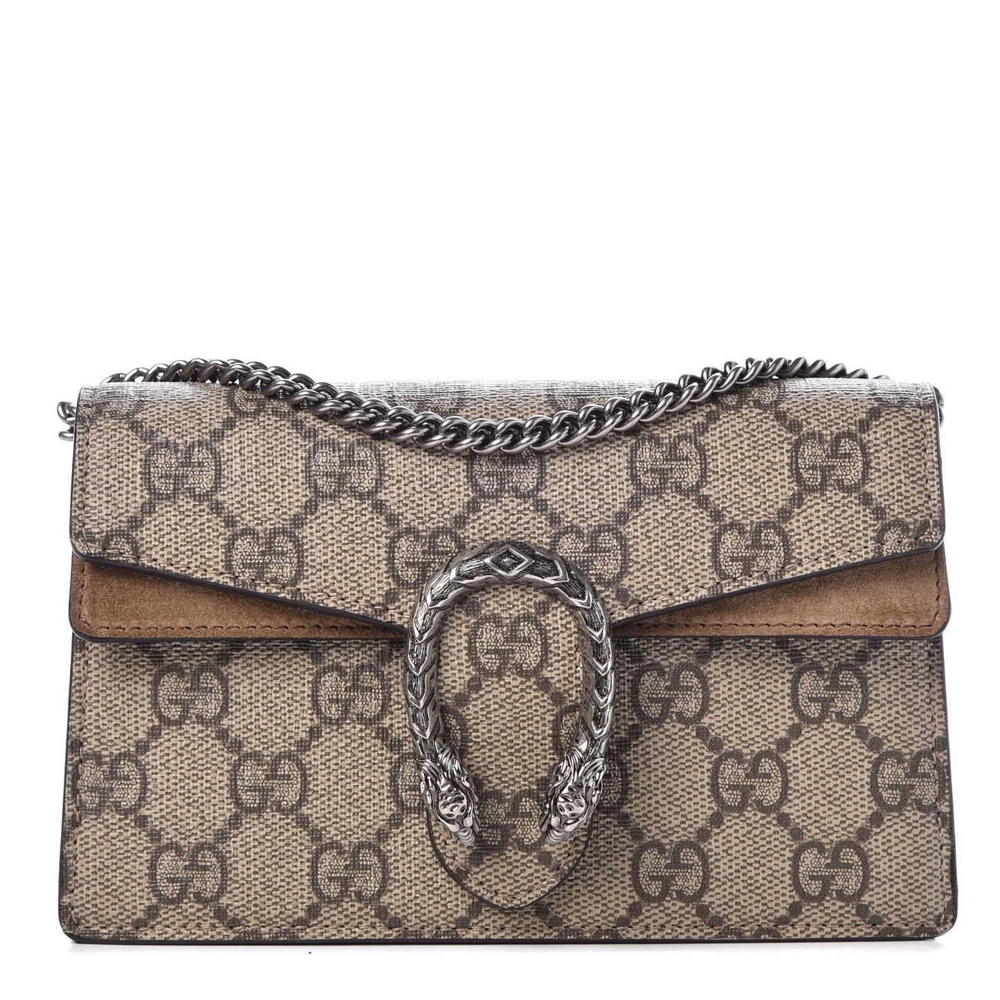 GG Supreme Monogram Super Mini Dionysus Shoulder Bag Taupe