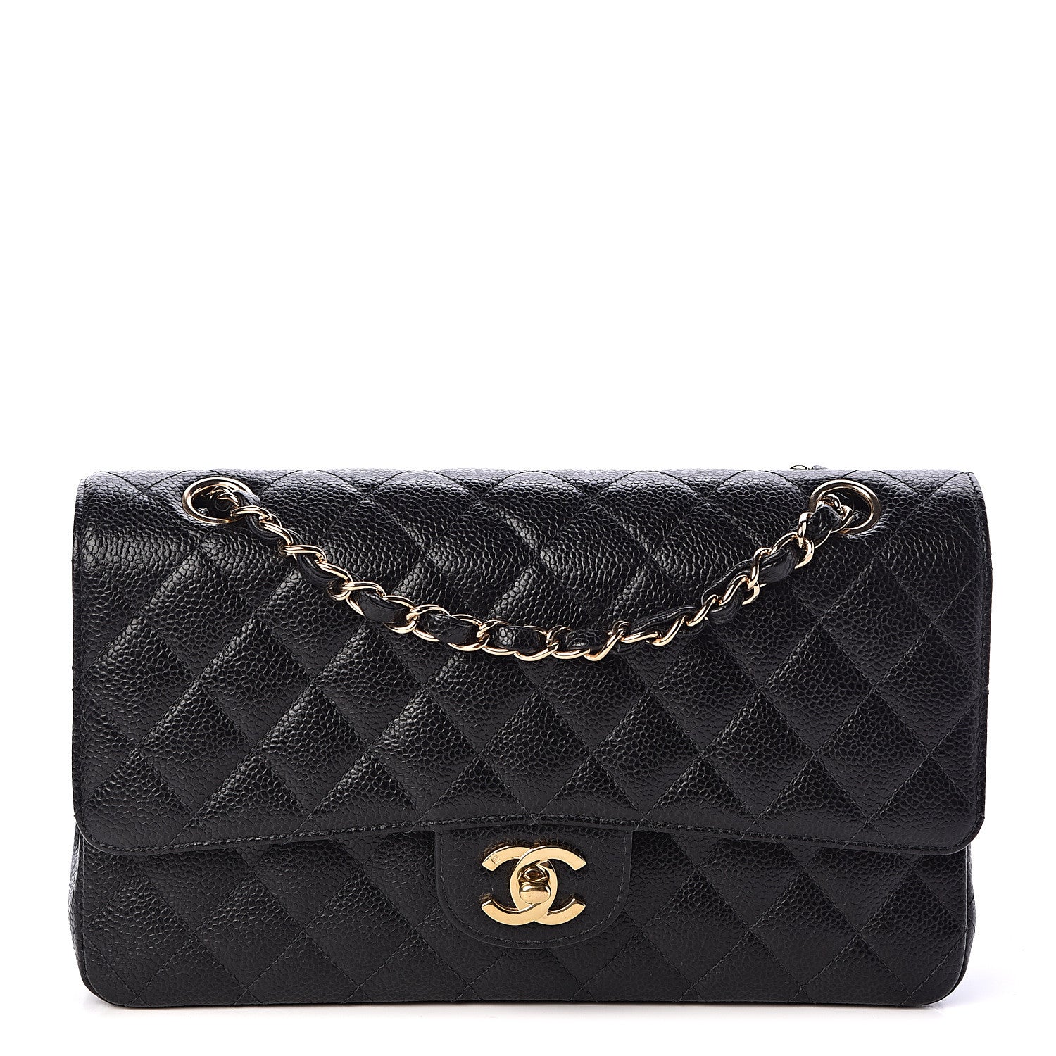 Chanel Caviar Quilted Medium Double Flap Black 2 of 12