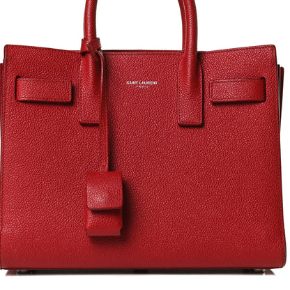 Saint Laurent Grained Calfskin Nano Sac De Jour Lipstick Red 8 of 17