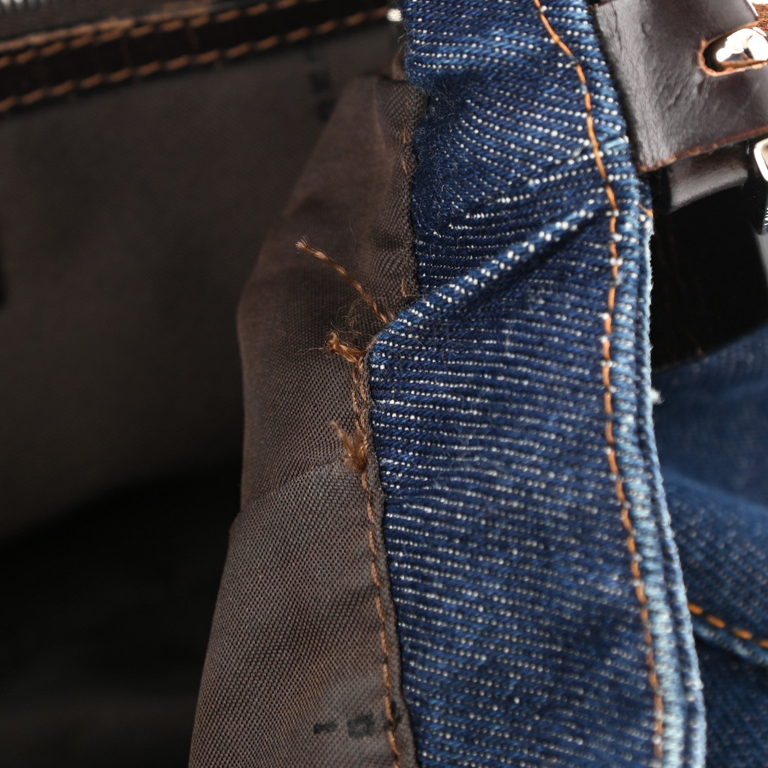Fendi Denim Mama Baguette Blue 7 of 8