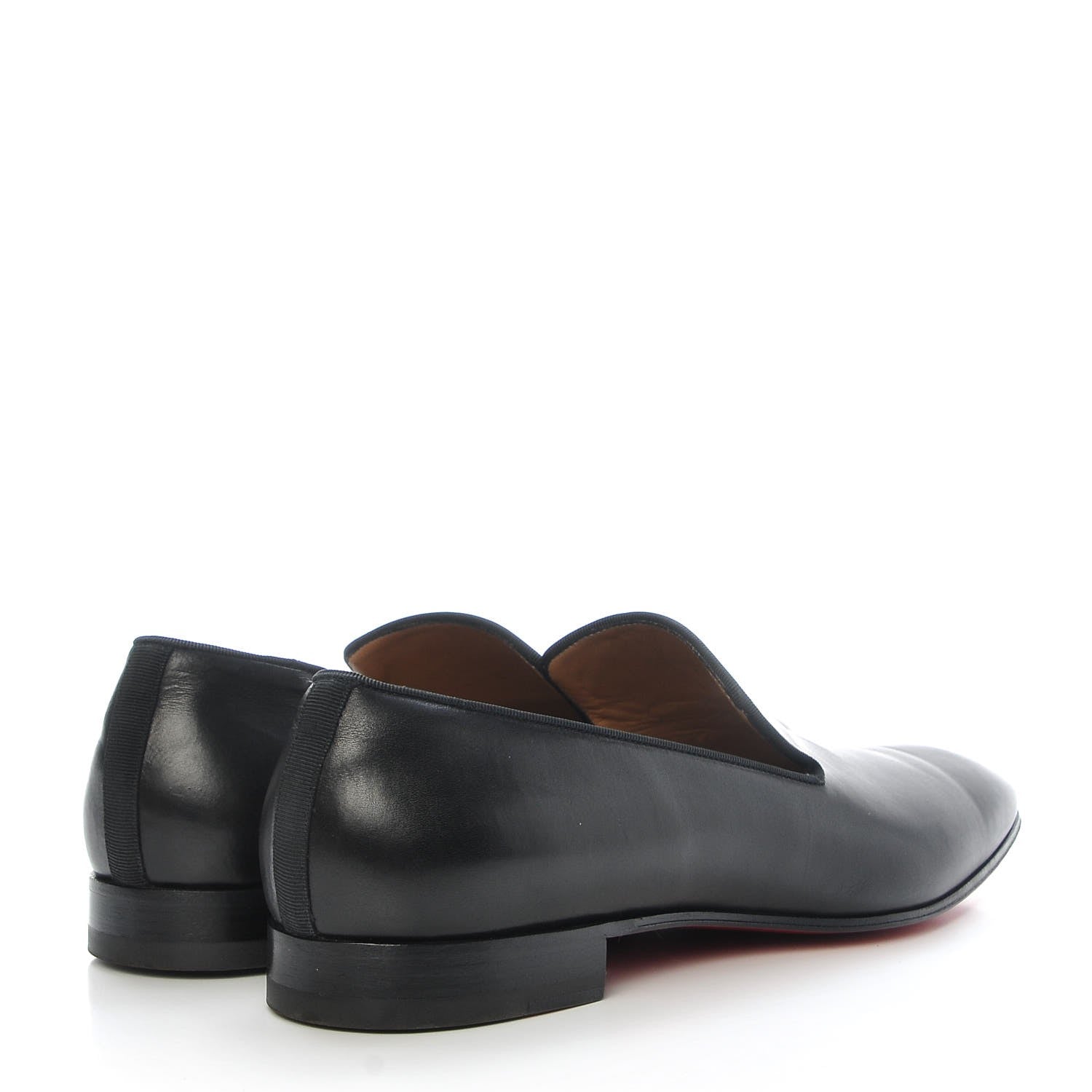 Christian Louboutin Mens Calfskin Brosse Dandelion Flat Loafers 45.5 Black 4 of 11