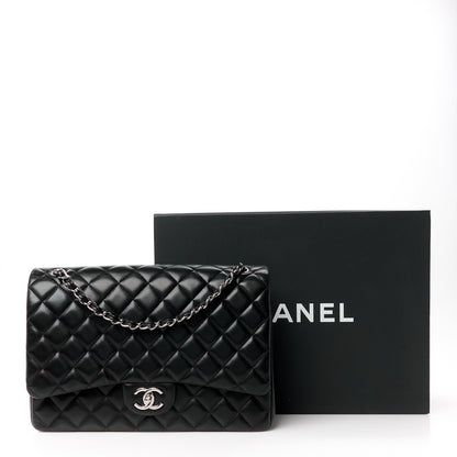 Chanel Lambskin Quilted Maxi Double Flap Black 15 of 15