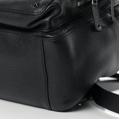 Valentino Garavani Grained Calfskin Rockstud Backpack Black 7 of 8