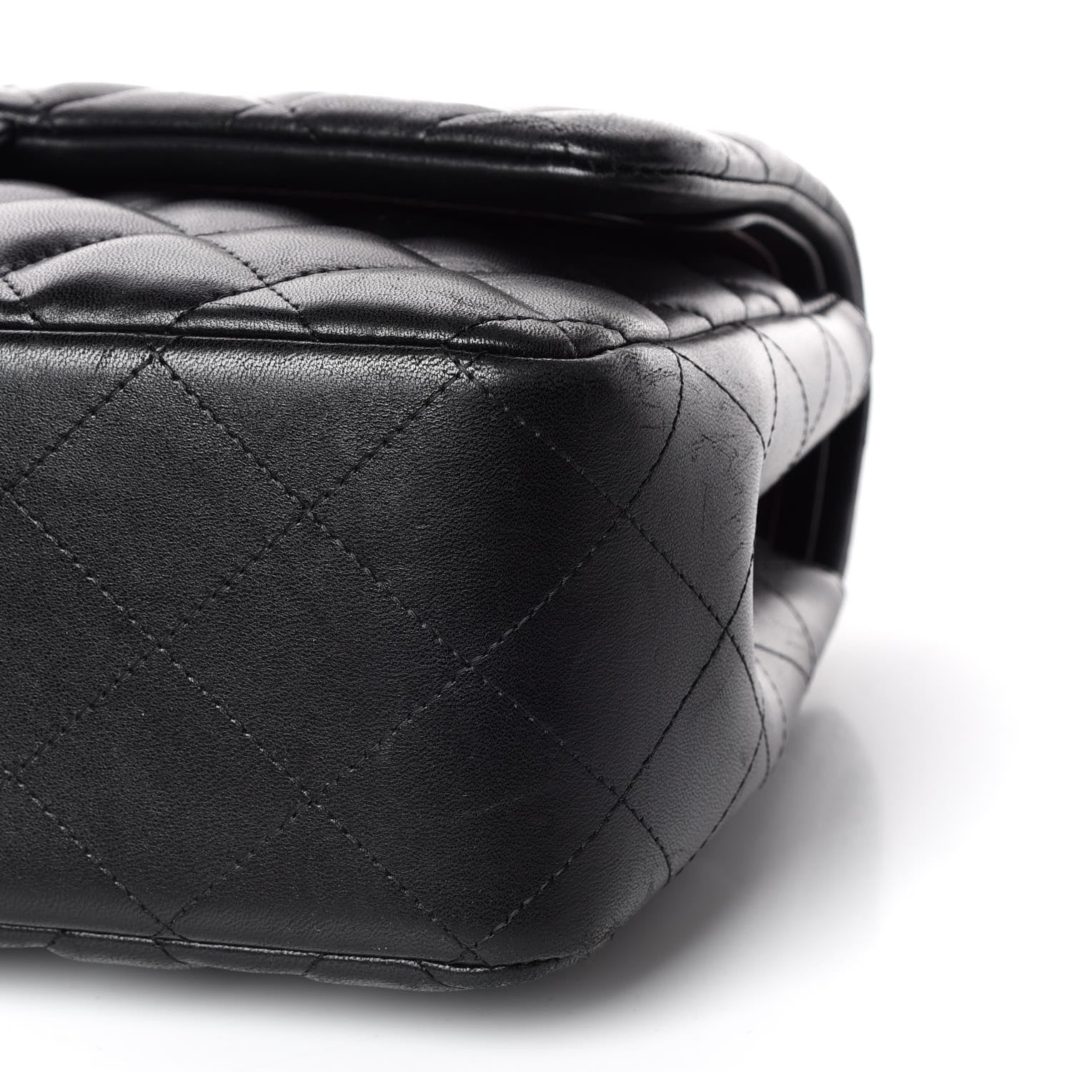 Chanel Lambskin Quilted Jumbo Double Flap Black 6 of 18