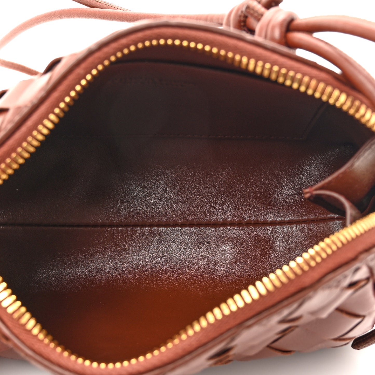 Nappa Intrecciato Concert Pouch Rust