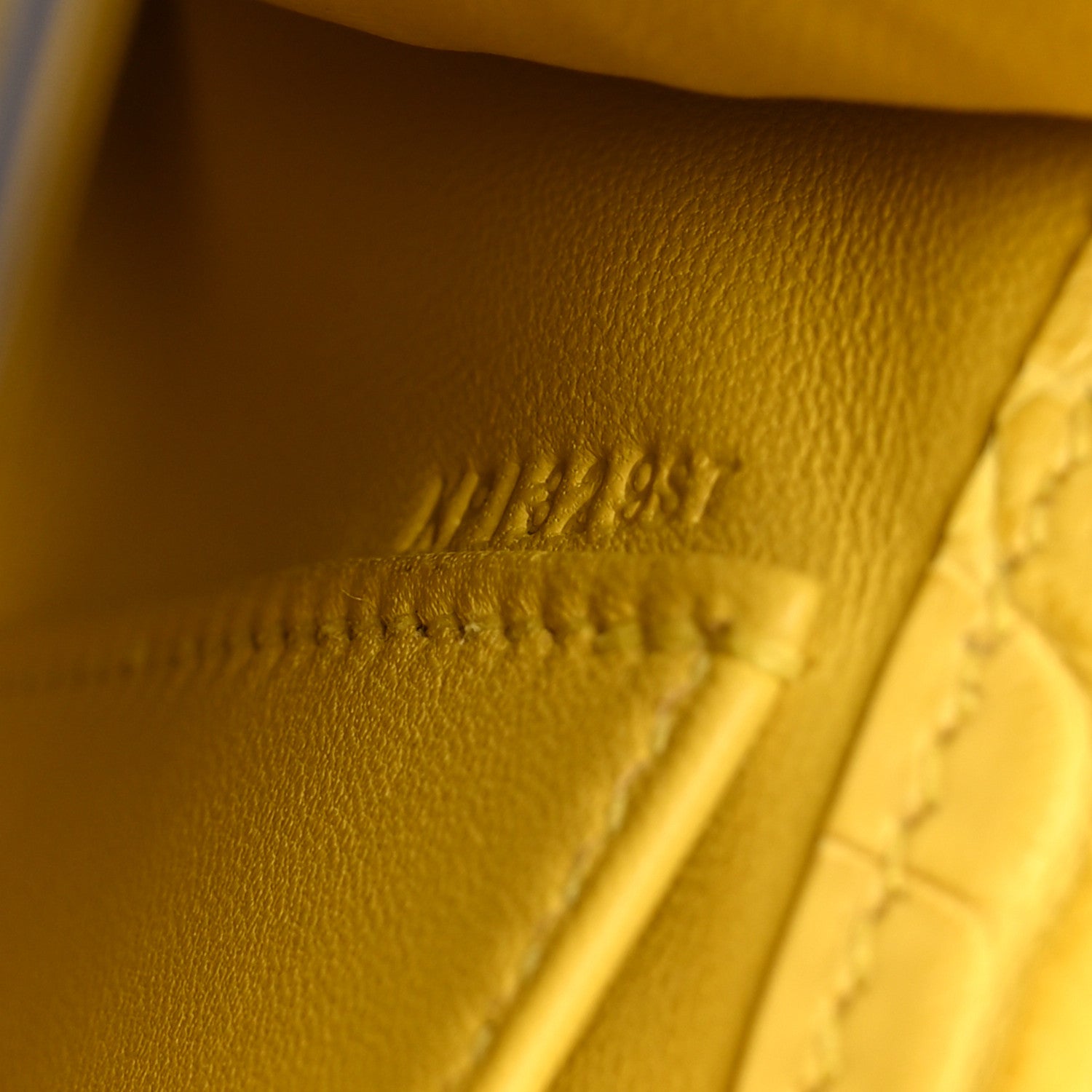 Hermes Matte Alligator Kelly Pochette Mimosa 7 of 11