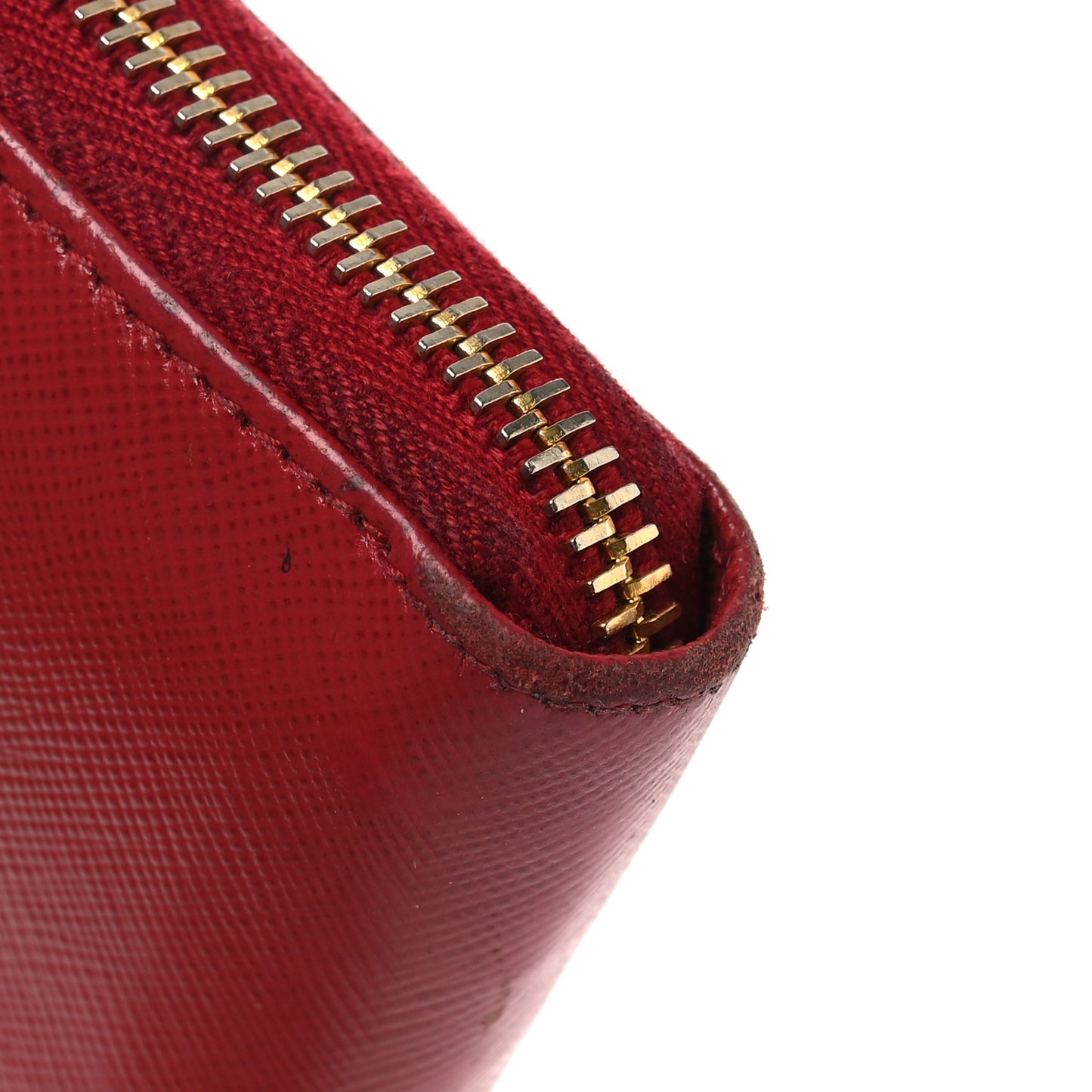 Saffiano Metal Zip Around Wallet Fuoco
