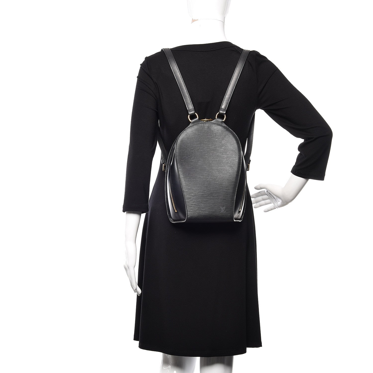 Louis Vuitton Epi Mabillon Backpack Black 2 of 10