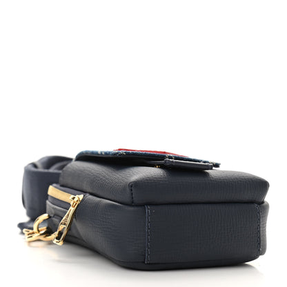 Louis Vuitton X NIGO Denim Monogram Flat Double Phone Pouch 4 of 9