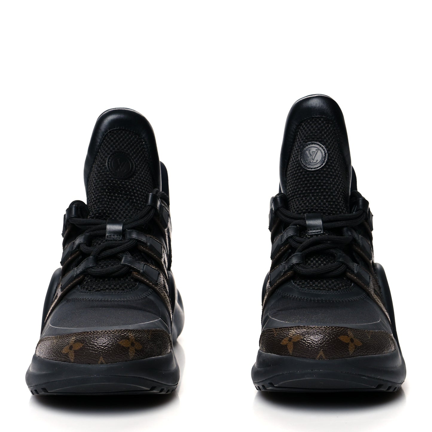 Calfskin Patent Monogram LV Archlight Sneakers 41 Black