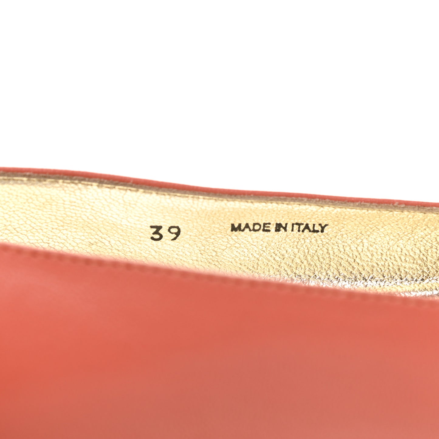 Nappa Metal Mesh Waine Ballet Flats 39 Agate Gold