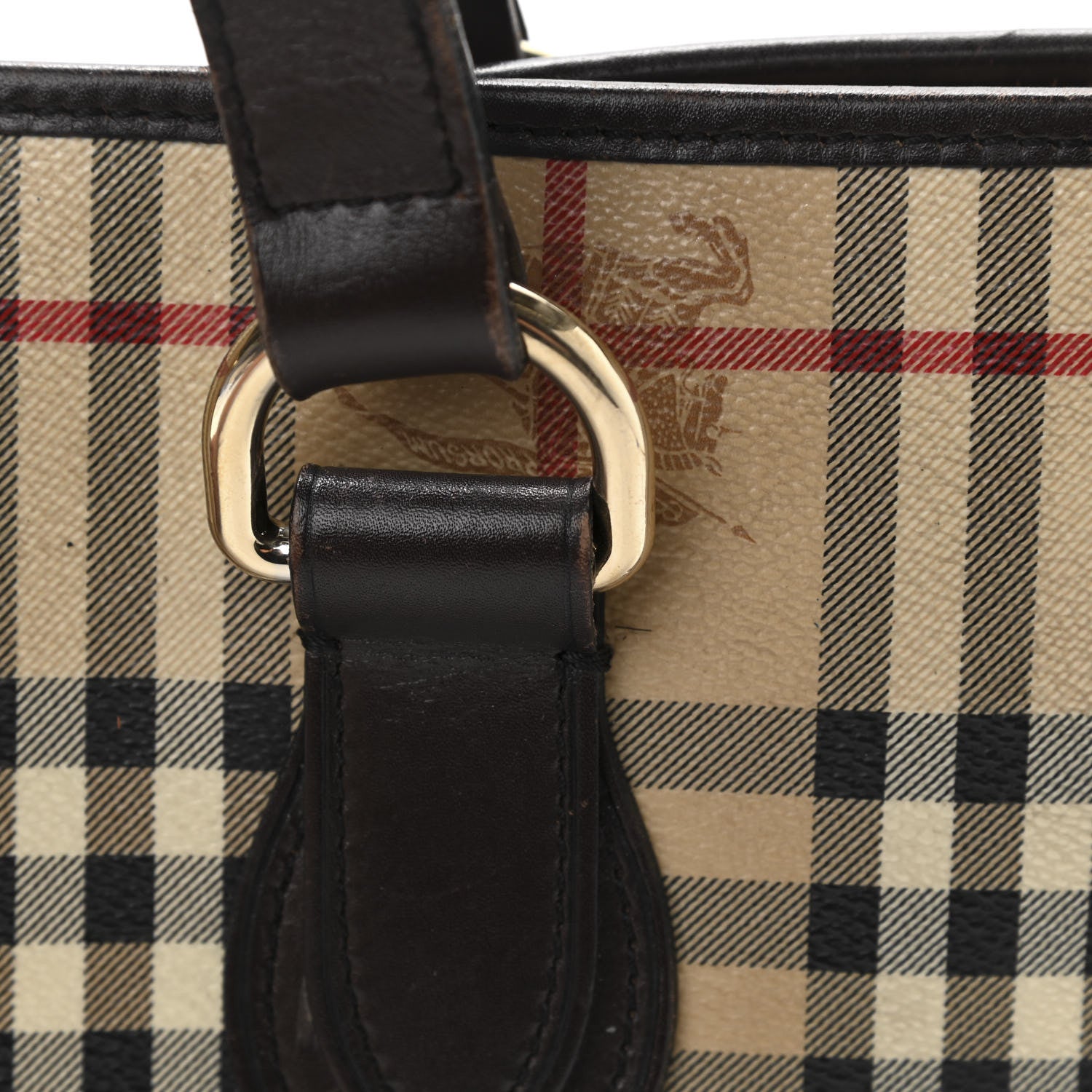 Burberry Haymarket Check Medium Regent Tote Chocolate 19 of 23