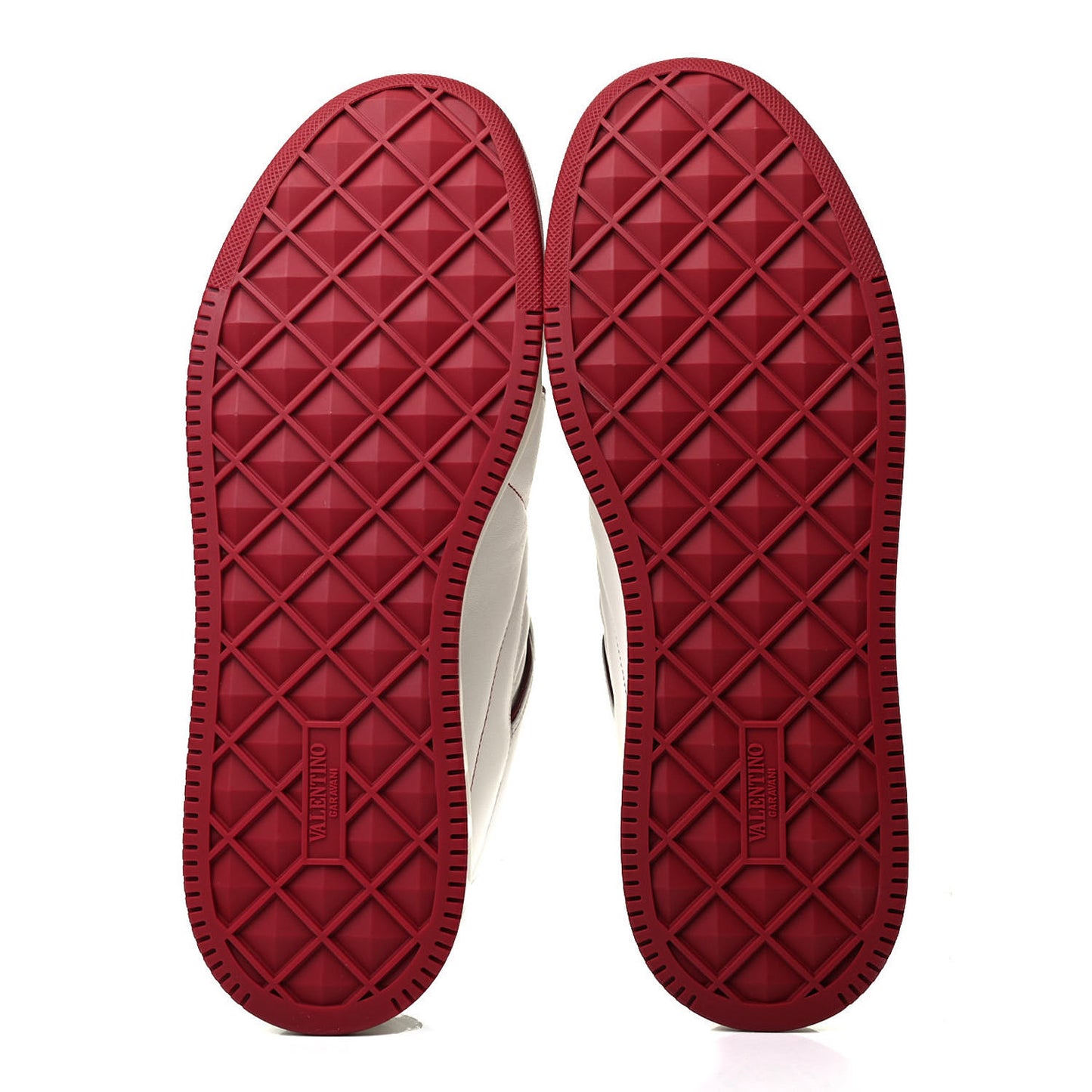 Nappa Mens One Stud Low Top Sneakers 41 White Valentino Red