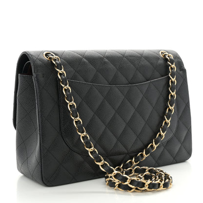 Chanel Caviar Quilted Jumbo Double Flap Black 3 of 12