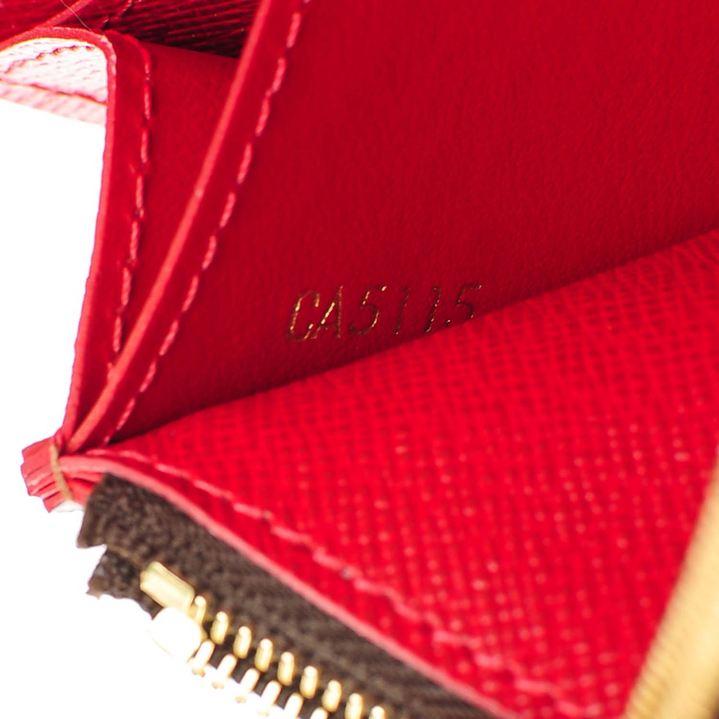 Damier Ebene Caissa Wallet Cherry