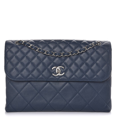 Chanel Calfskin Quilted In The Business Flap Dark Blue 1 of 10