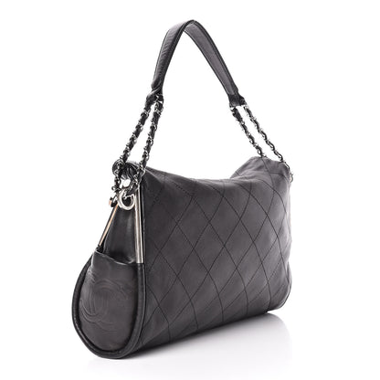 Chanel Lambskin Stitched Medium Ultimate Soft Tote Black 3 of 11