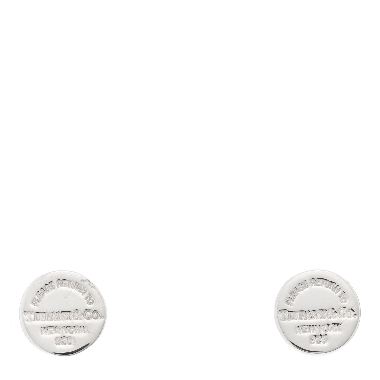 Tiffany Sterling Silver Return To Tiffany Circle Stud Earrings 1 of 4