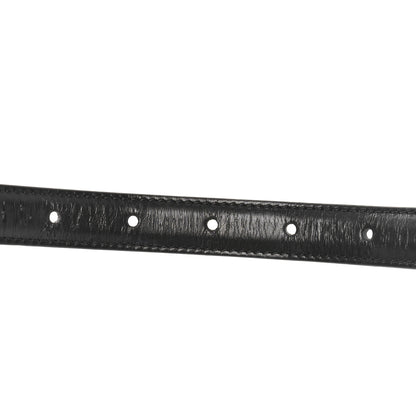 Celine Box Calfskin Small 18mm Triomphe Belt 75 30 Black 3 of 6